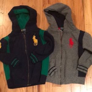 Toddler boys Ralph Lauren zip up hoodie size 3t